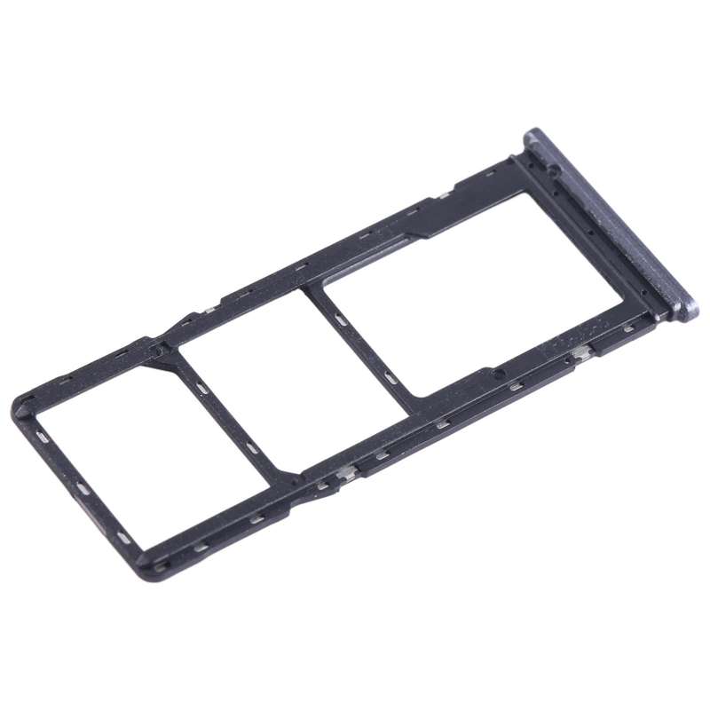 For Tecno Spark 7T SIM Card Tray + SIM Card Tray + Micro SD Card Tray (Black)