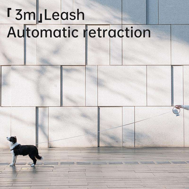 S62 Small and Medium Dog with Light Automatic Retractable Dog Leash, Length: 3m (White)