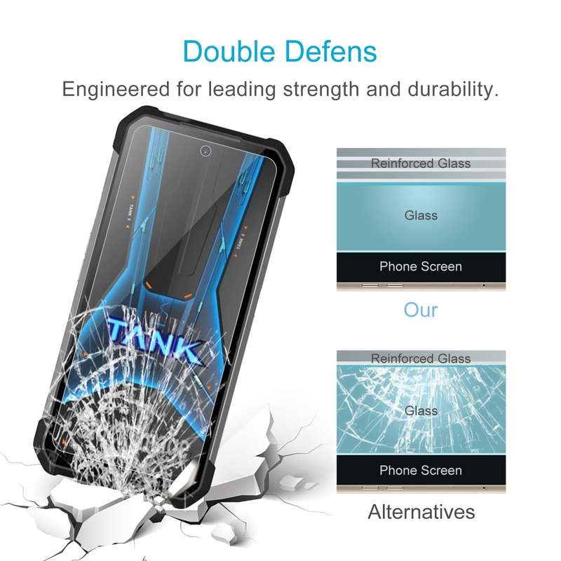 For Unihertz Tank 3 Pro 8849 50pcs 0.26mm 9H 2.5D Tempered Glass Film