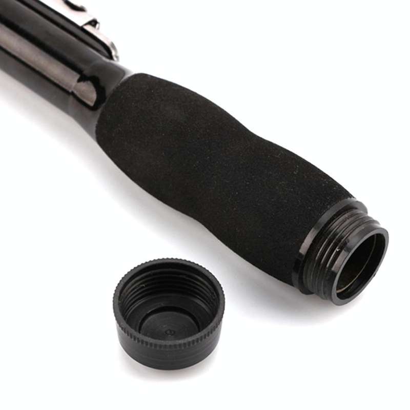 36cm Portable Telescopic Sea Fishing Rod Mini Fishing Pole, Extended Length : 2.1m, Black Tube-ty...