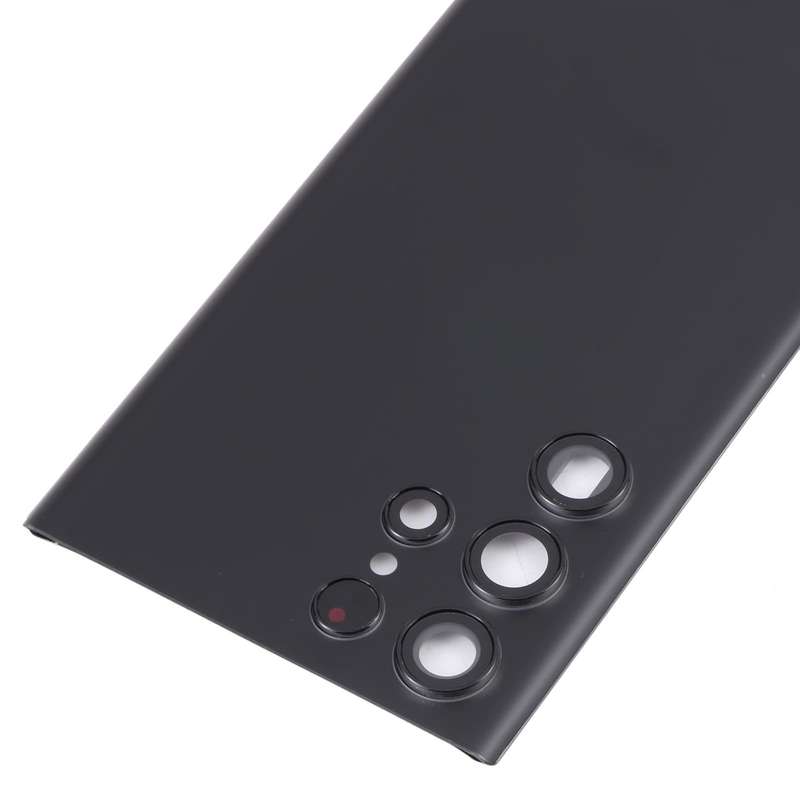 For Samsung Galaxy S22 Ultra 5G SM-S908B Battery Back Cover with Camera Lens Cover (Black)