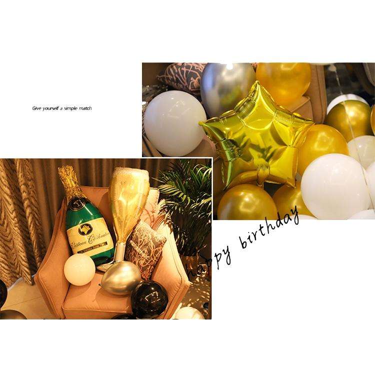 Happy Birthday Girl Boy Aluminum Film Balloon Scene Decoration Set Background Wall Decoration Adu...