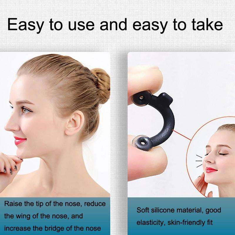 5 Sets Nose Beauty 3D Invisible Silicone Nose Pad Nose Bridge Booster(Black)