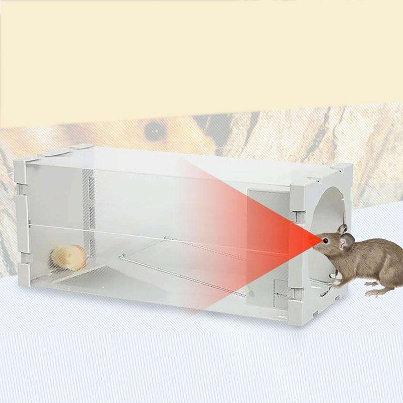 Door Humane Animal Live Cage, Rat, Mouse and More Small Rodents PP Material Transparent Cage Trap