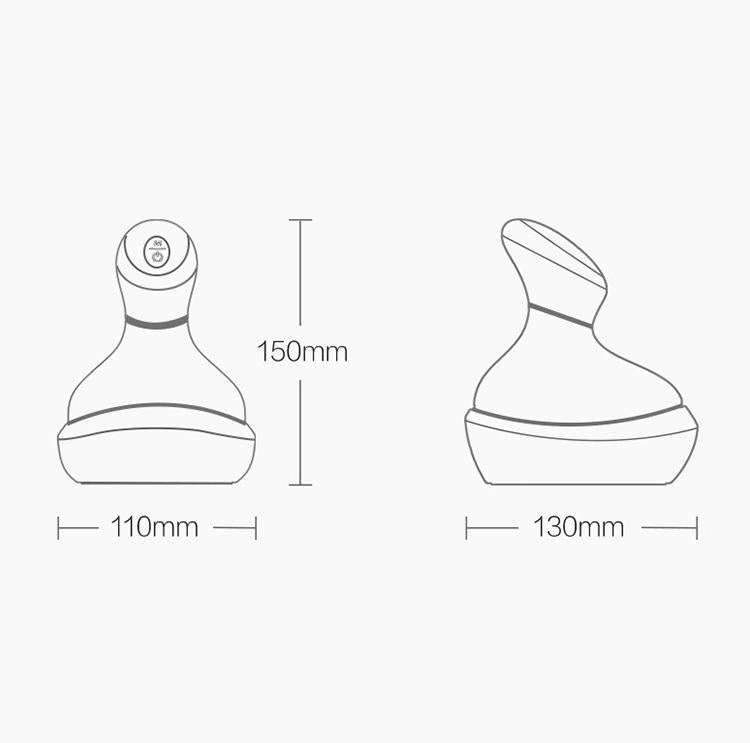 3D Intelligent Electric Head Massager Scalp Massager (White)
