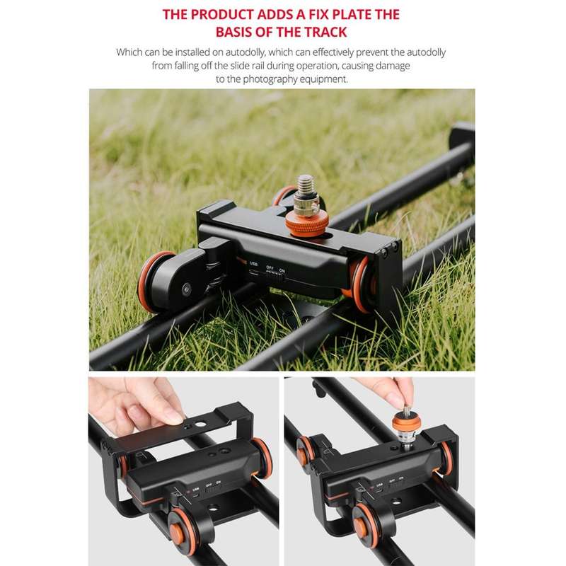 YELANGU YLG0119A 60cm Splicing Slide Rail Track + Trolley Rail Buckle for SLR Cameras / Video Cam...