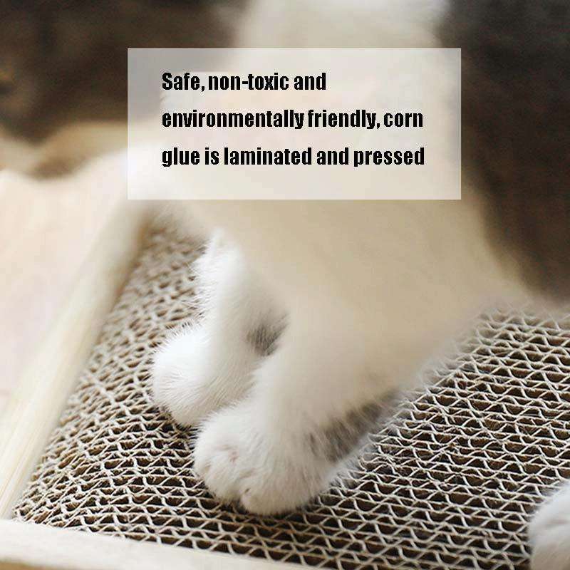 Solid Wood Vertical Cat Claw Board Corrugated Sofa Anti-Scratch Cat Toy(Primary Color)