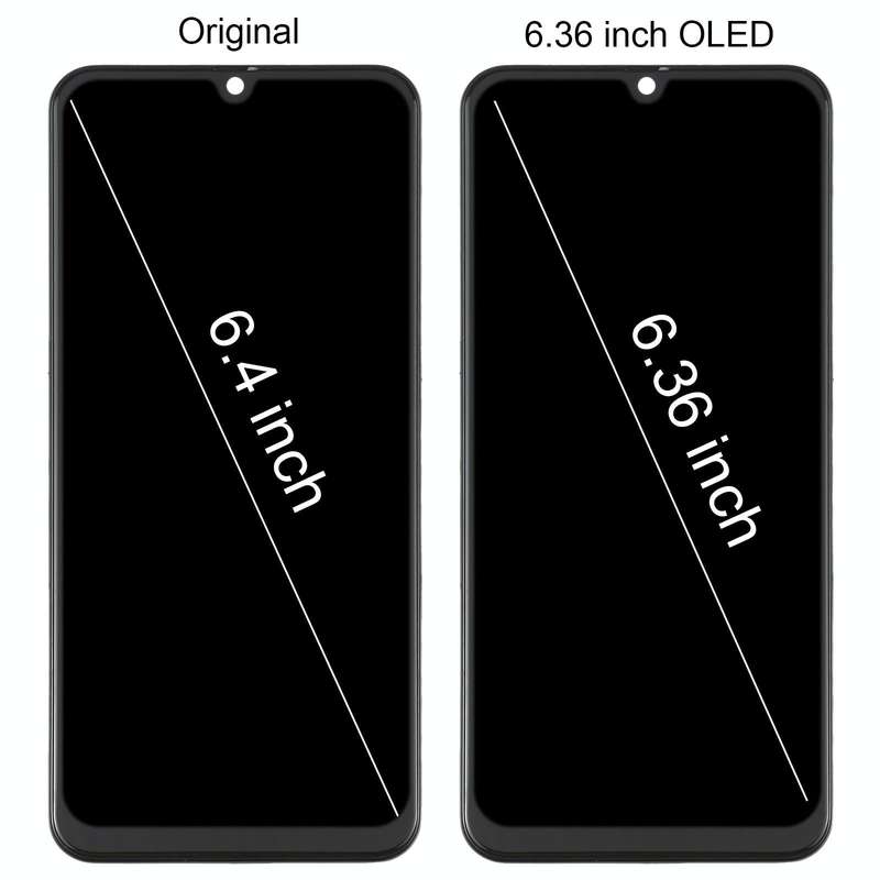 6.36 inch OLED LCD Screen for Samsung Galaxy A50 SM-A505 Digitizer Full Assembly with Frame (Black)