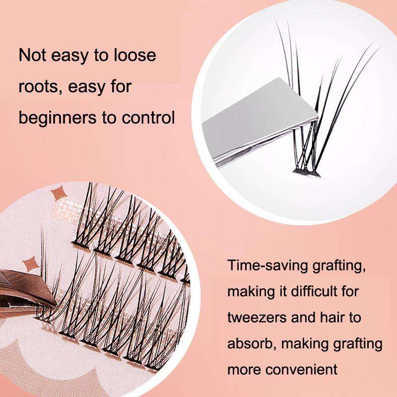BQI B7229 Lightweight Natural Curling Three-dimensional Slim False Eyelashes, Style: Type A+Fisht...
