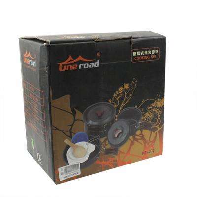 Outdoor Camping Ultra Light Weight 9 Piece Cookware Stackable Set