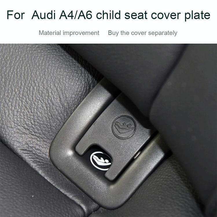 Car Rear Children Seat Isofix Cover for Audi A6 2013-2018 (Black)