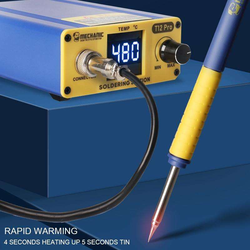 Mechanic T12 Pro Intelligent Anti-static Digital Heating Solder Station, EU Plug