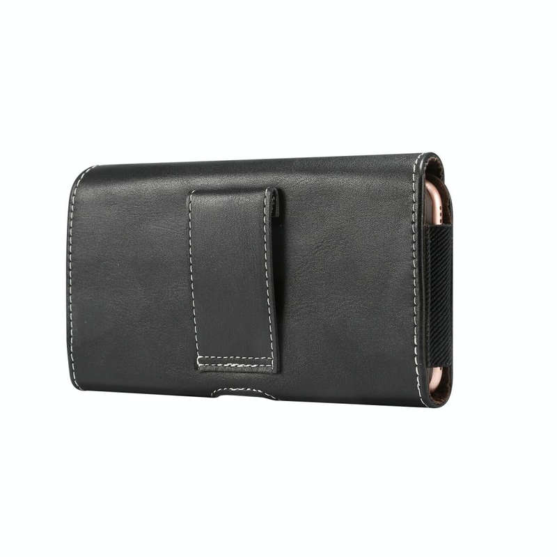 Men Lambskin Texture Multi-functional Universal Mobile Phone Waist Pack Leather Case for 6.3 Inch...