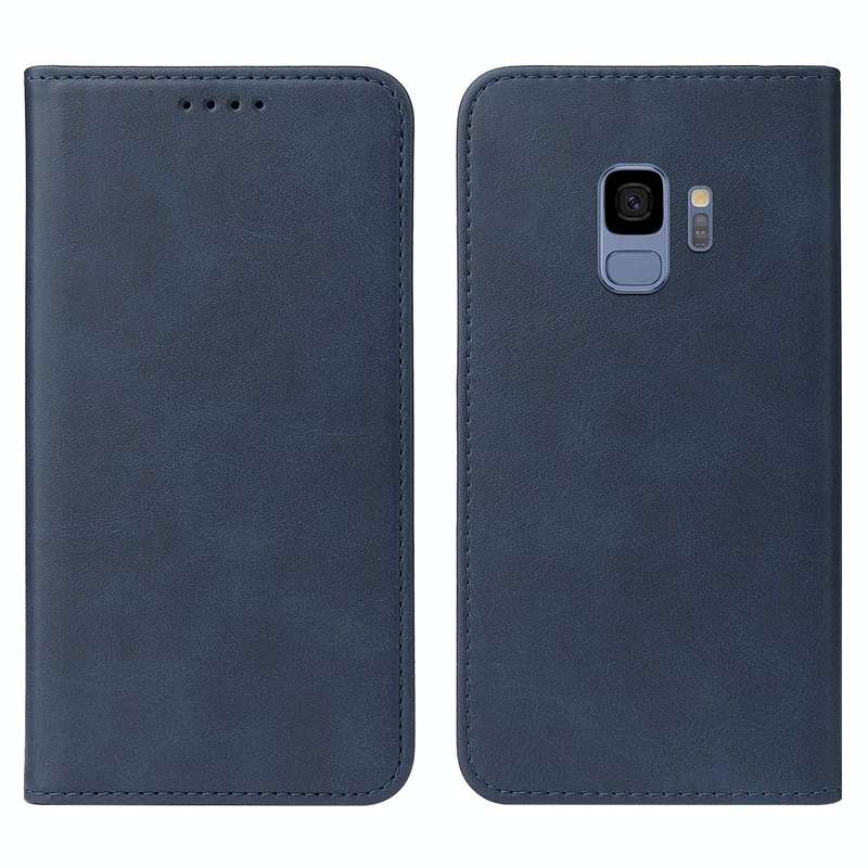 For Samsung Galaxy S9 Magnetic Closure Leather Phone Case(Blue)