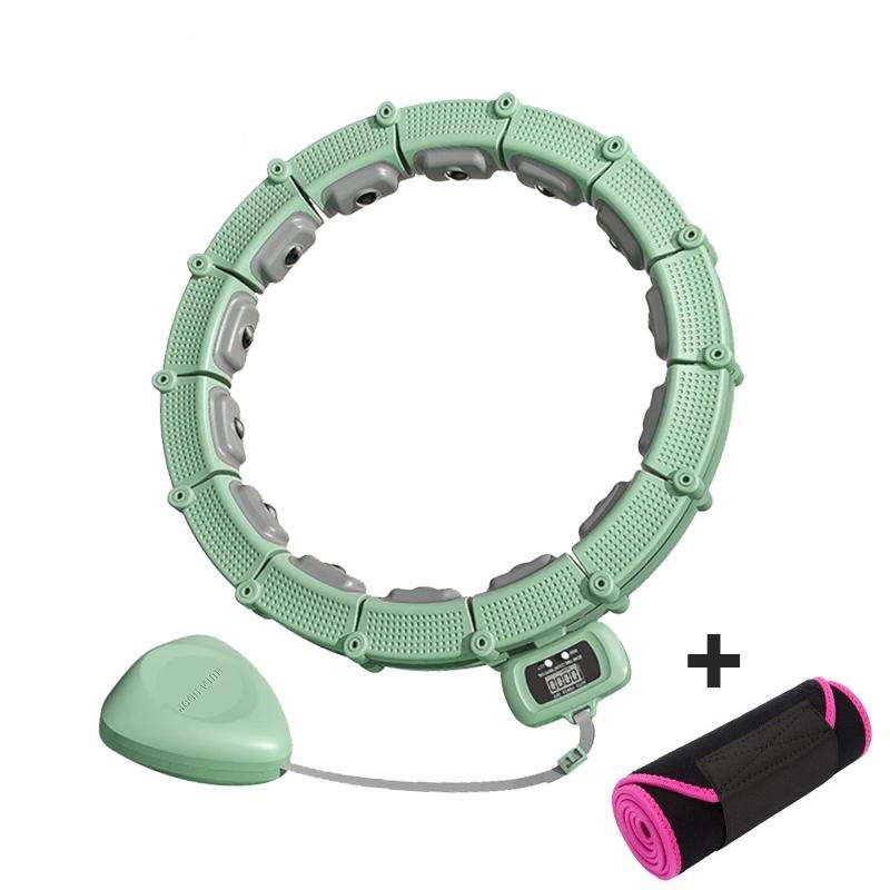 Smart Abdominal Ring Waist Trainer Magnet Massage Loss Weight Exercise Equipment With Belt Green(...