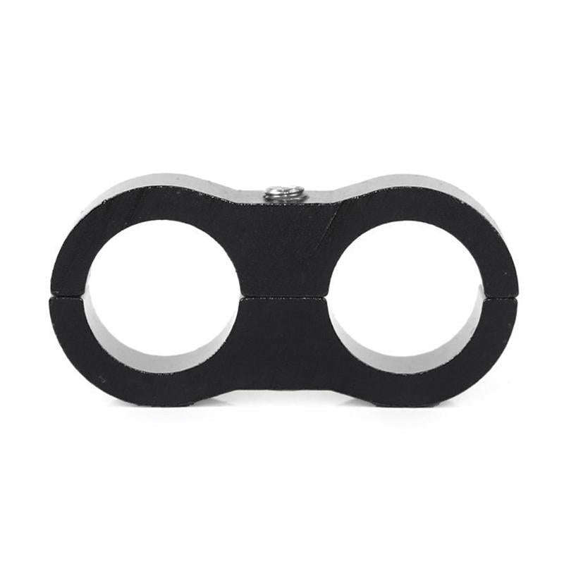 AN6 Automotive 2-hole High Pressure Tubing Fixing Clip Car Tubing Clamp Aluminum Alloy Clip Tubin...