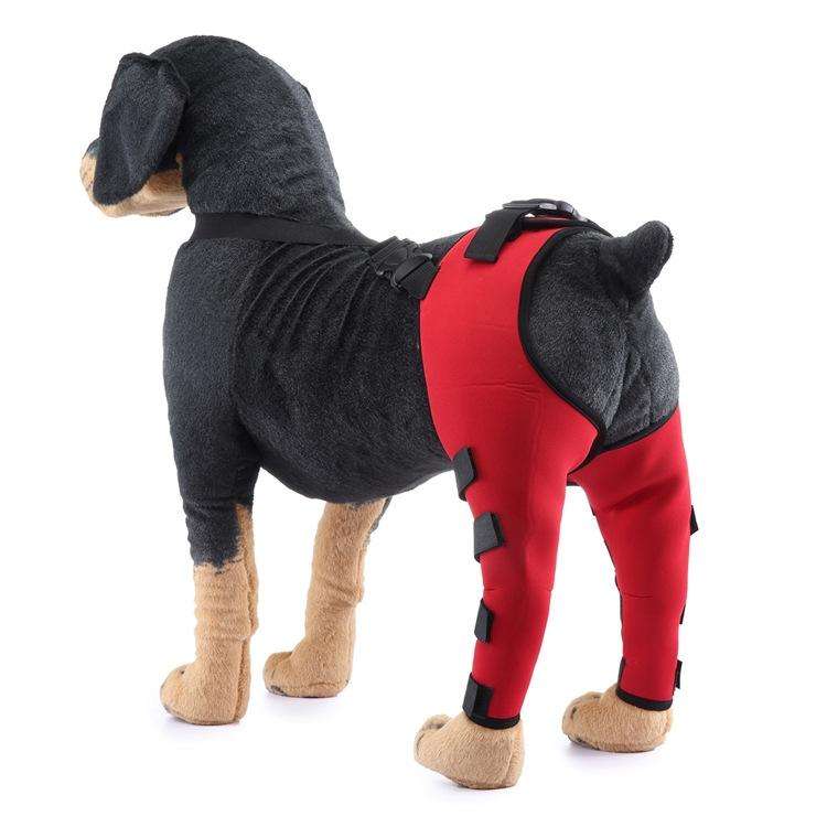Pet Dog Leg Knee Guard Surgery Injury Protective Cover, Size: M(Red)