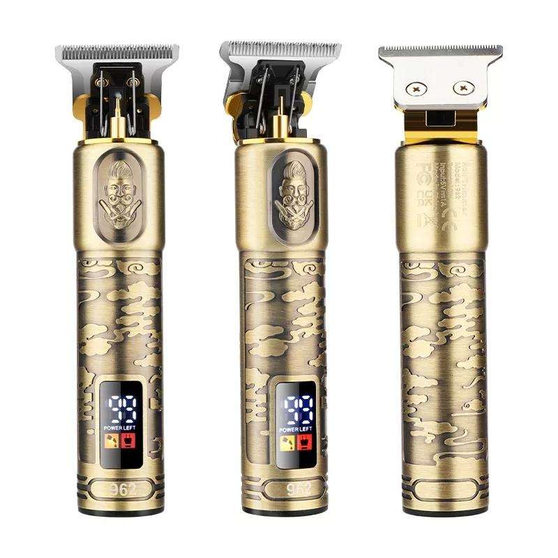 Men Bald Haircut 2 In 1 Electric Hair Clipper Waterproof Set(Gold)