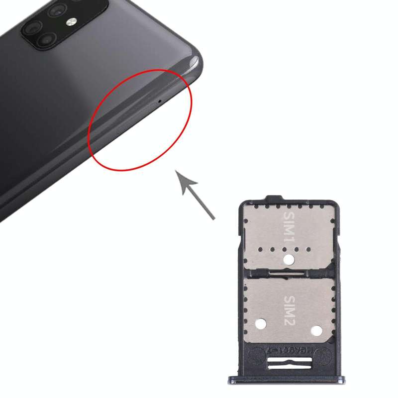 For Samsung Galaxy M31s SM-M317 SIM Card Tray + SIM Card Tray + Micro SD Card Tray (Silver)