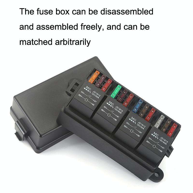 TF008-10 12V 5Pin Relay Car RV Radiography Sound Modified Electromagnetic Insurance Box