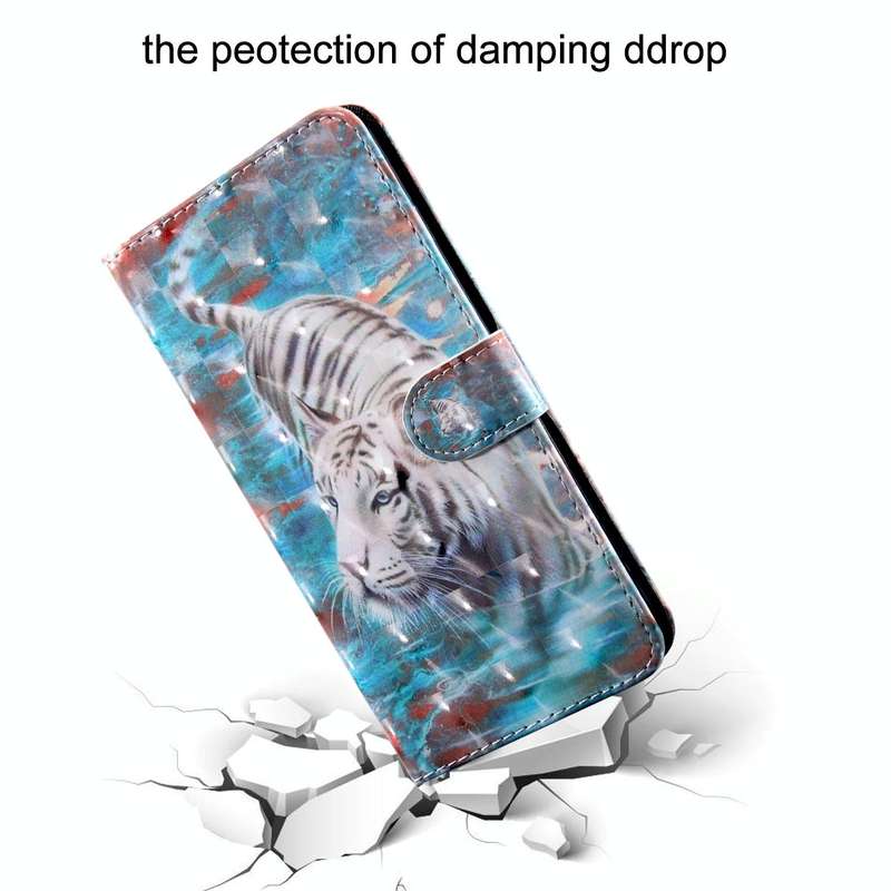 For Samsung Galaxy A23 5G 3D Painting Pattern Coloured Drawing Leather Phone Case(Tiger)