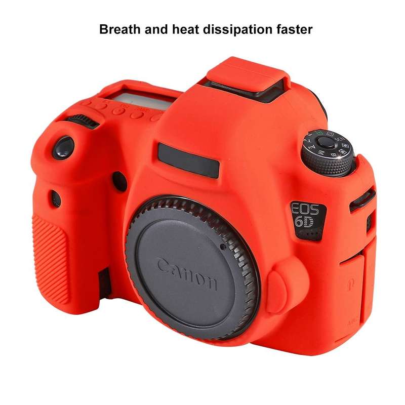 PULUZ Soft Silicone Protective Case for Canon EOS 6D(Red)