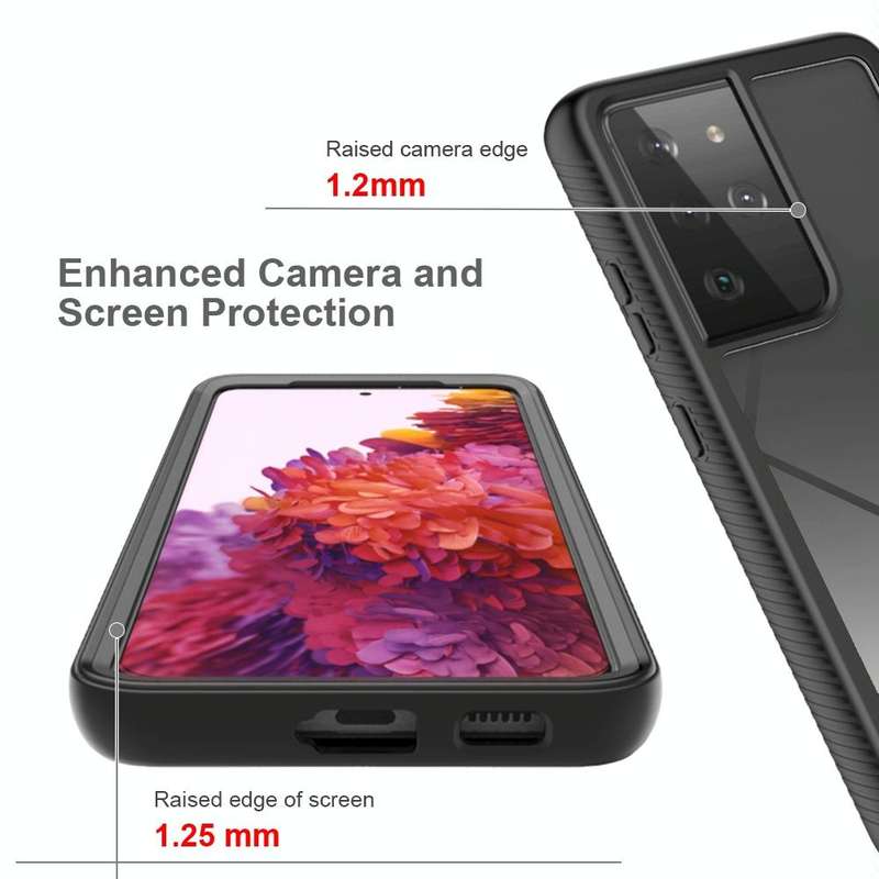 For Samsung Galaxy S21 Ultra 5G Starry Sky Solid Color Series Shockproof PC + TPU Protective Case...