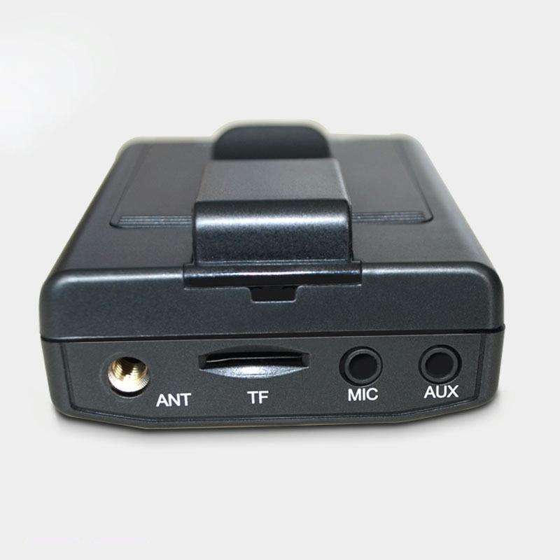 HRD-831 Portable FM Transmitter Receiver, Support TF Card (Black)