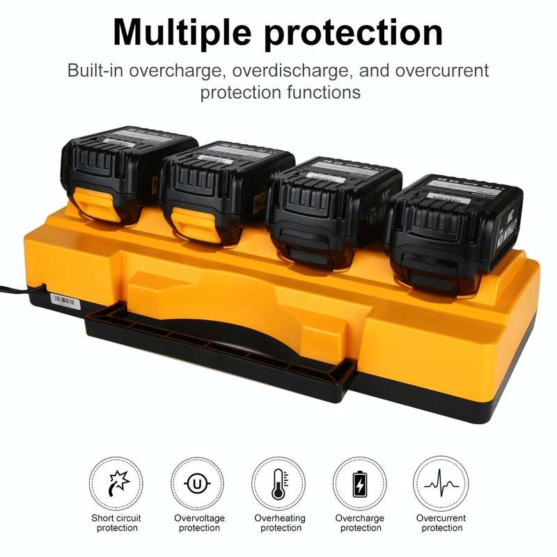 DCB104 Portable Fast Charger 12V-20V Electric Tool Lithium Battery Charger, For Dewalt DCB127 / D...