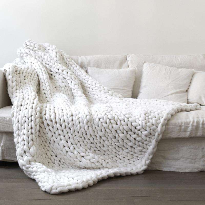 Fashion Handmade Polyester Blanket, Size:80X100cm(Yellow)