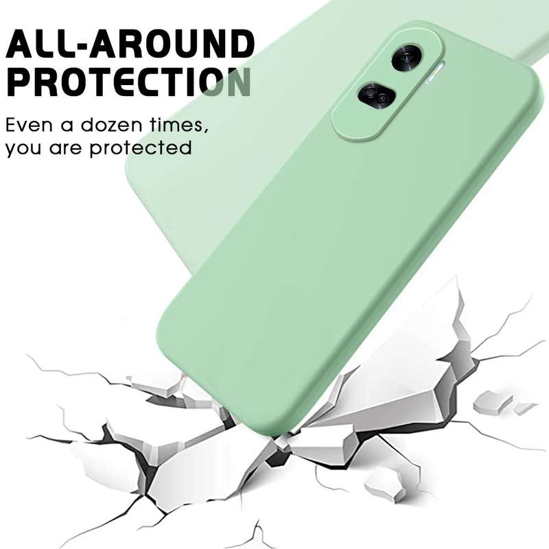 For Honor 90 Lite / X50i Pure Color Liquid Silicone Shockproof Phone Case(Green)