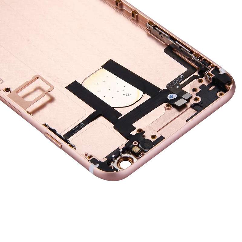 Full Housing Back Cover with Power Button & Volume Button Flex Cable for iPhone 6 Plus(Rose Gold)
