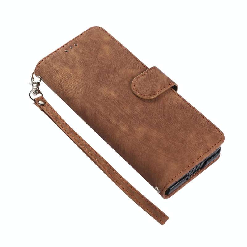 For Samsung Galaxy Z Fold4 Horizontal Flip Leather Phone Case with Pen Slot(Brown)