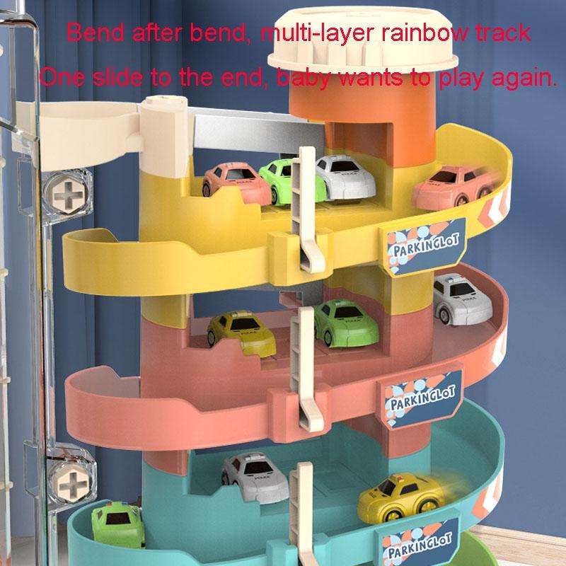 Children Electrical Lift Stereo Parking Lot Building Car Toys, Specification: 3 Story With 3 Cars