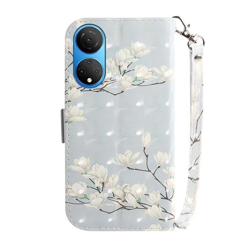 For Honor X7 3D Colored Horizontal Flip Leather Phone Case(Magnolia)