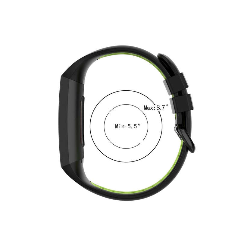 For Fitbit Charge 4 / Charge 3 / Charge 3 SE Watch Button Two Colors Silicone Replacement Strap W...