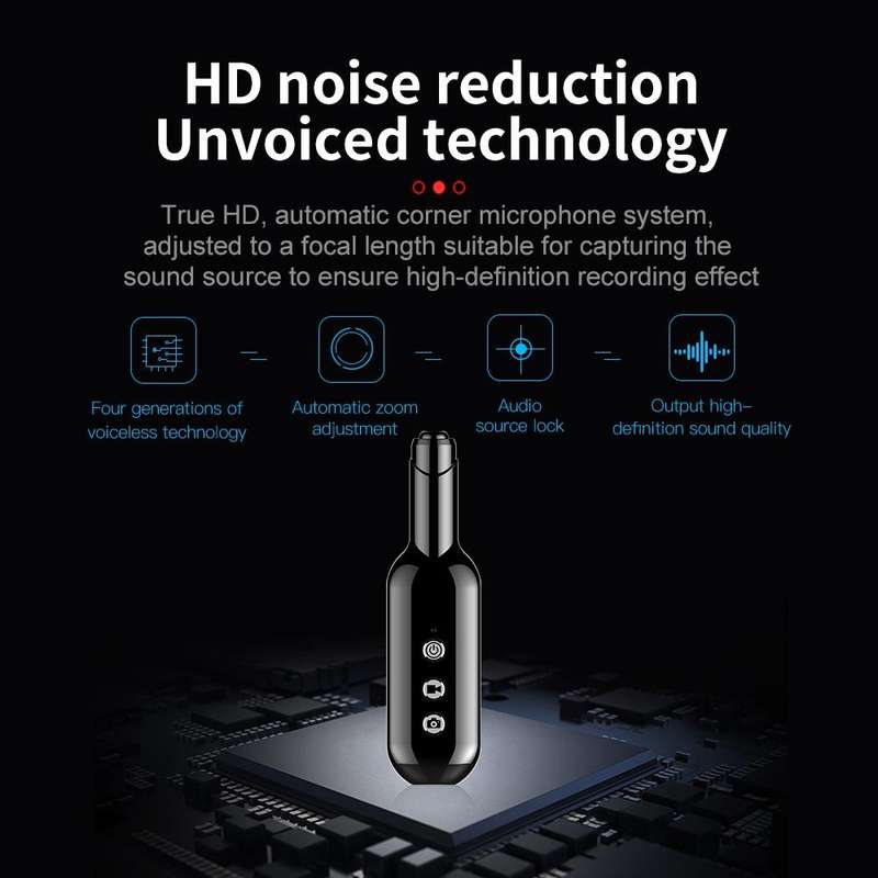 D3 AI Smart High-definition Noise Reduction Voice Recorder, Capacity:4GB(Black)