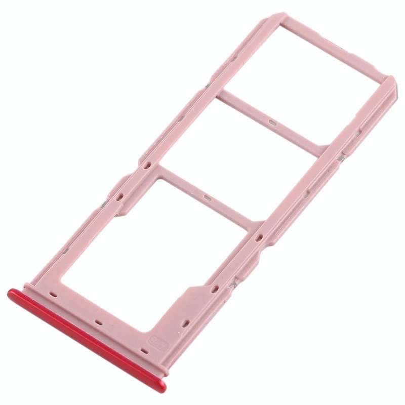 For Vivo Y93 2 x SIM Card Tray + Micro SD Card Tray (Red)