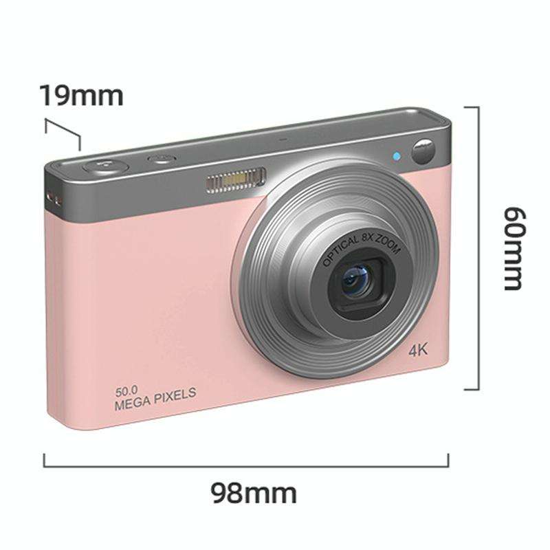 C13 2.88 inch 4K 8X Optical Zoom Telescopic Lens HD Digital Camera, Spec: White