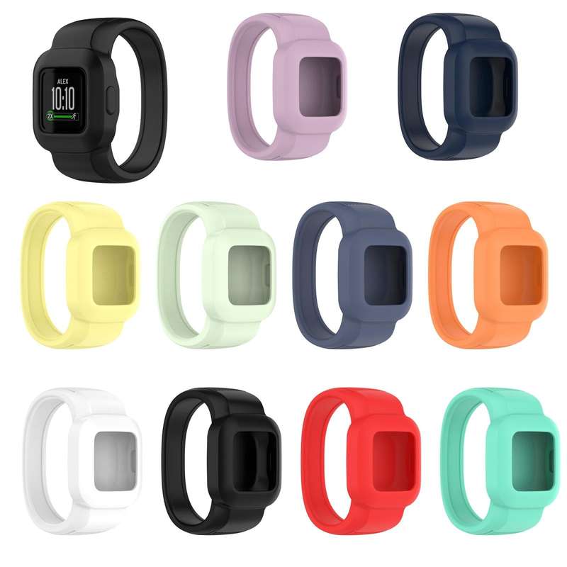 For Garmin Vivofit JR3 No Buckle Silicone Pure Color Watch Band, Size:S(Light Purple)