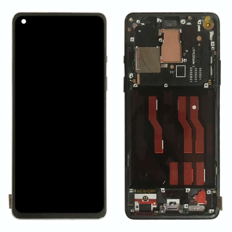 For OnePlus 8 IN2013 2017 2010 Digitizer Full Assembly With Frame Original LCD Screen (Black)