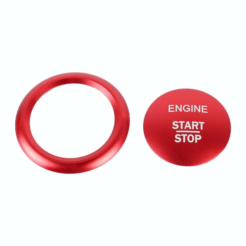 Car Engine Start Key Push Button Ring Trim Sticker Decoration for Mercedes-Benz A-Class 2013-2018...