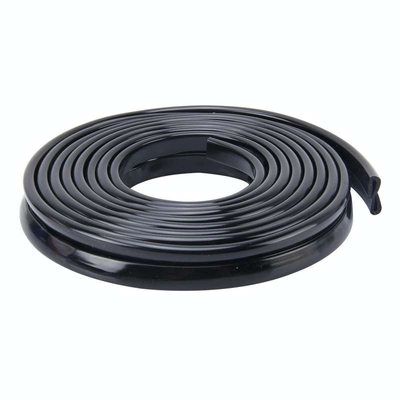 5.6m Car Decorative Strip Rubber Chrome Decoration Strip Door Seal Window Seal (Black)