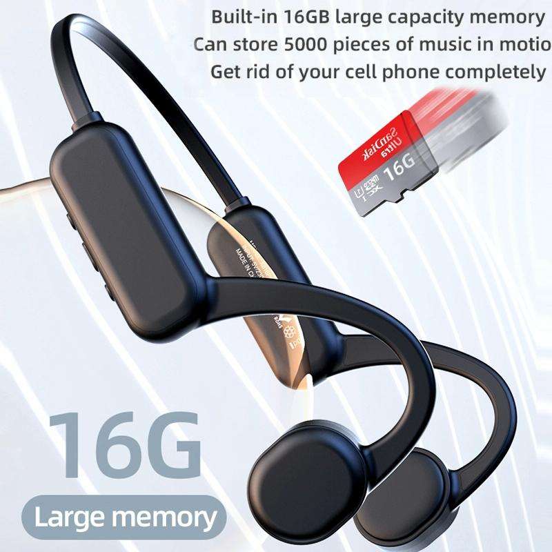 DG-X18 Bone Conduction Bluetooth Headphones Swimming IPX8 Waterproof Sports Headphones, Memory Ca...