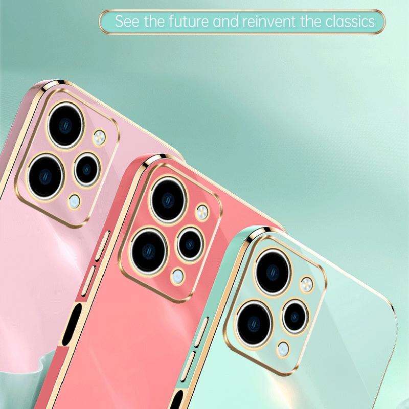 For Xiaomi Redmi 12 4G XINLI Straight Edge 6D Electroplate TPU Phone Case(Cherry Purple)