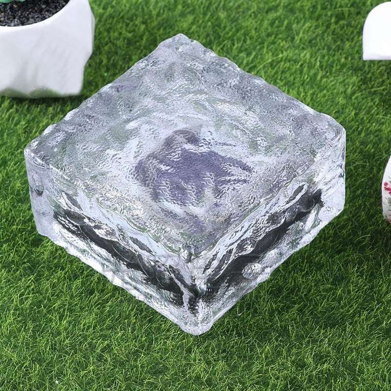 Solar Powered Square Tempered Glass Outdoor LED Buried Light Garden Decoration Lamp IP55 Waterpro...
