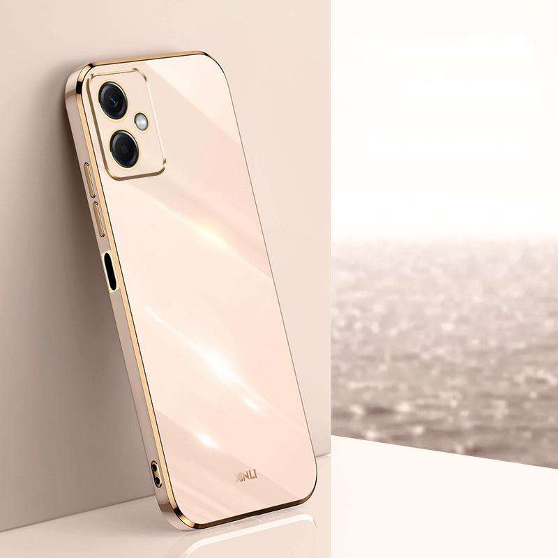 For Xiaomi Redmi Note 12 China XINLI Straight Edge 6D Electroplate TPU Phone Case(Pink)