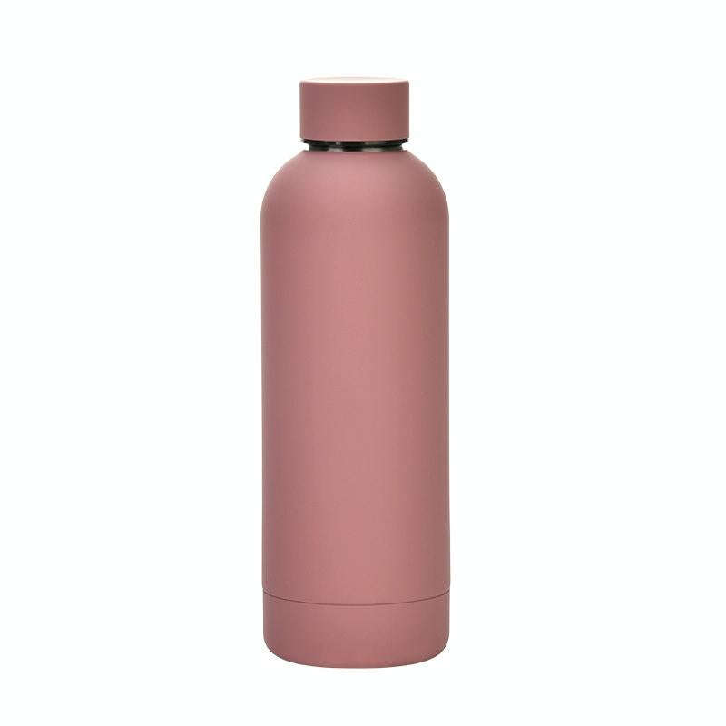 Stainless Steel Outdoor Matte Water Bottle Portable Sports Water Cup Rubber Paint Insulation Cup(...