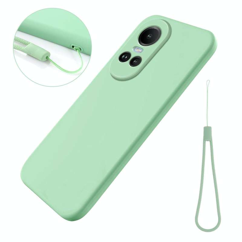 For OPPO Reno10 Global/Reno10 Pro Global Pure Color Liquid Silicone Shockproof Phone Case(Green)