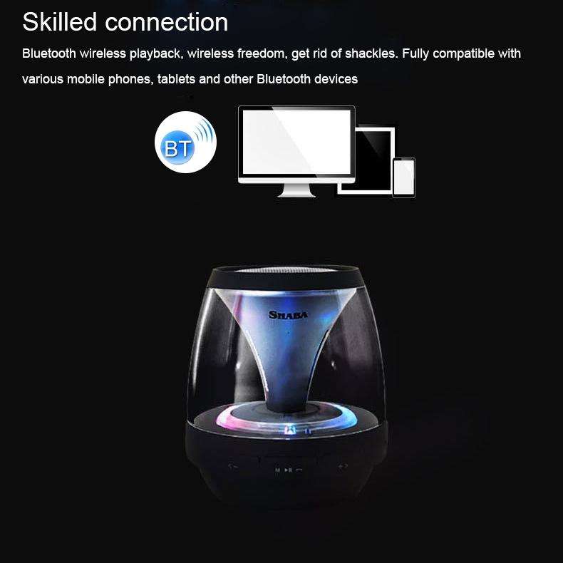 SHABA VS-18 Bluetooth 4.2 Multi-function Portable Small Magic Lamp Colorful Wireless Bluetooth Sp...
